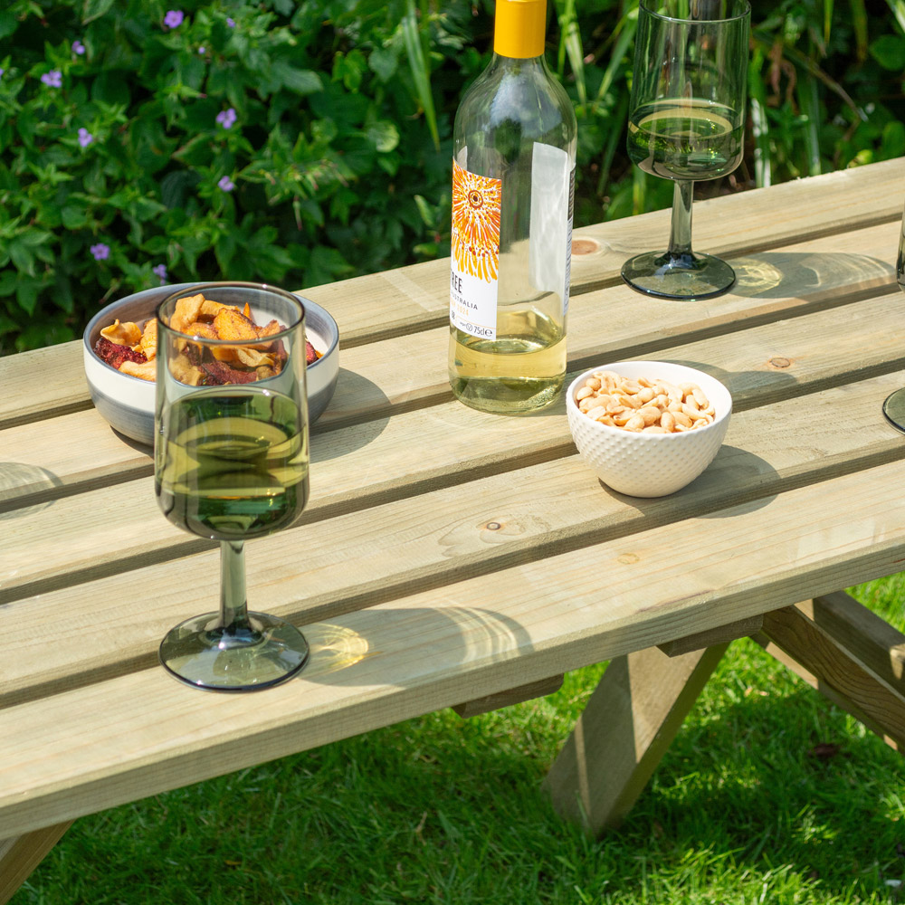Rowlinson Traditional 4 Seater Picnic Table 1.2m Image 7