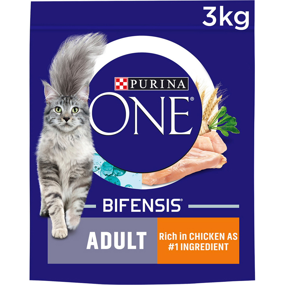 Purina ONE Chicken and Wholegrains Adult Dry Cat Food 3kg Image 8
