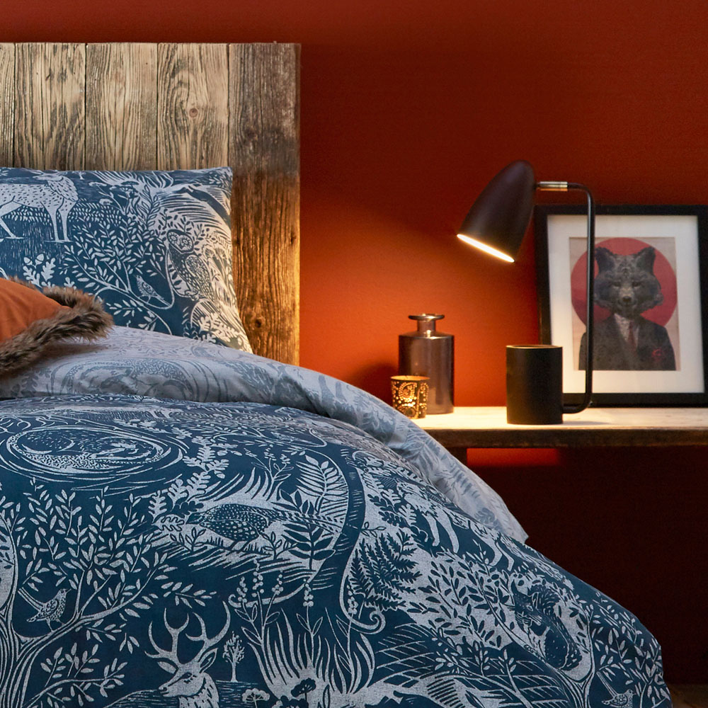 furn. Winter Woods Single Midnight Duvet Set Image 2