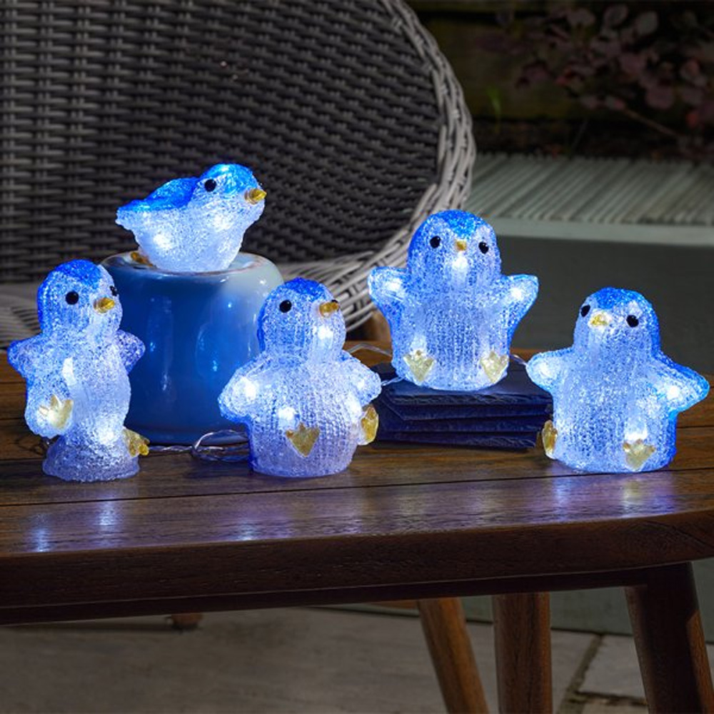 Marco Paul Set of 5 LED Ice Penguin Decoration Image 2