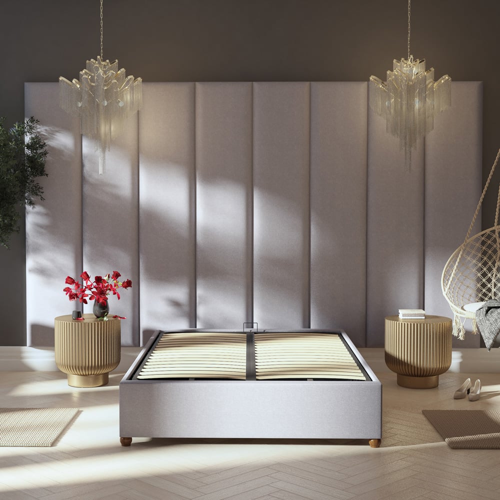 Aspire Furniture Llewelyn-Bowen Luxury Grey Eire Linen Wall Mounted Headboard 45cm Image 2