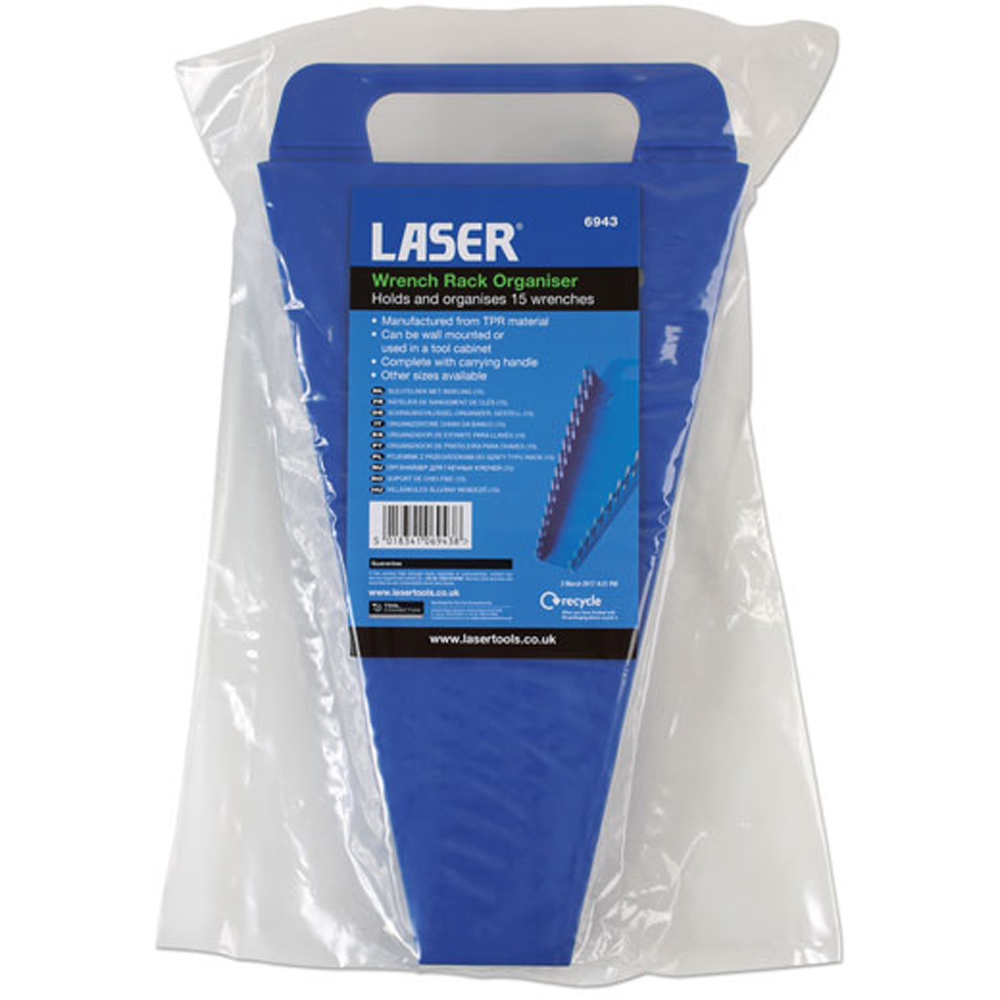 Laser 6943 15 Spanner Blue Organiser Rack Image 4