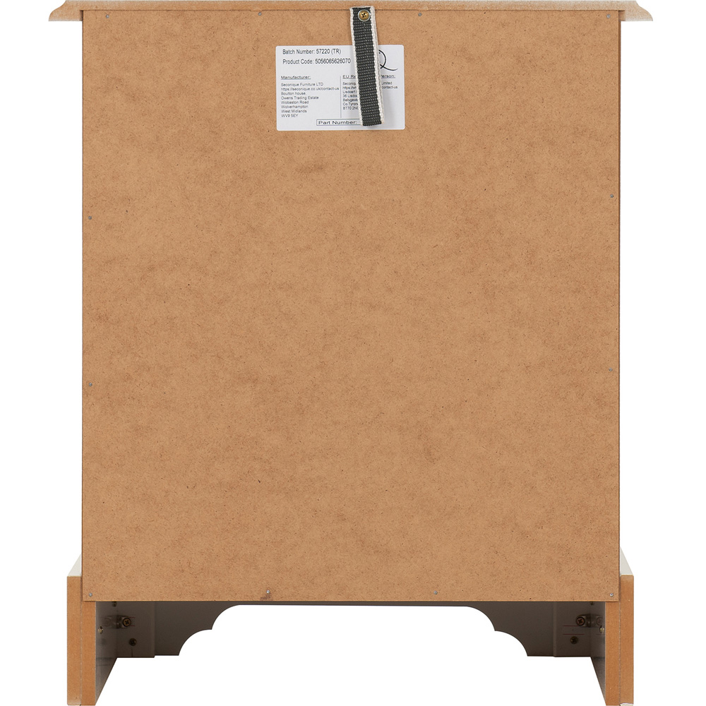 Seconique Stratford 3 Drawer White Bedside Table Image 6