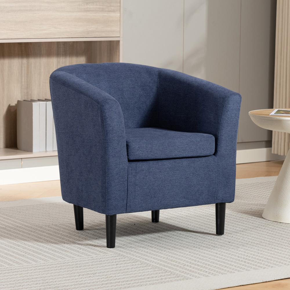 Artemis Home Beulah Denim Fabric Accent Chair Image 4
