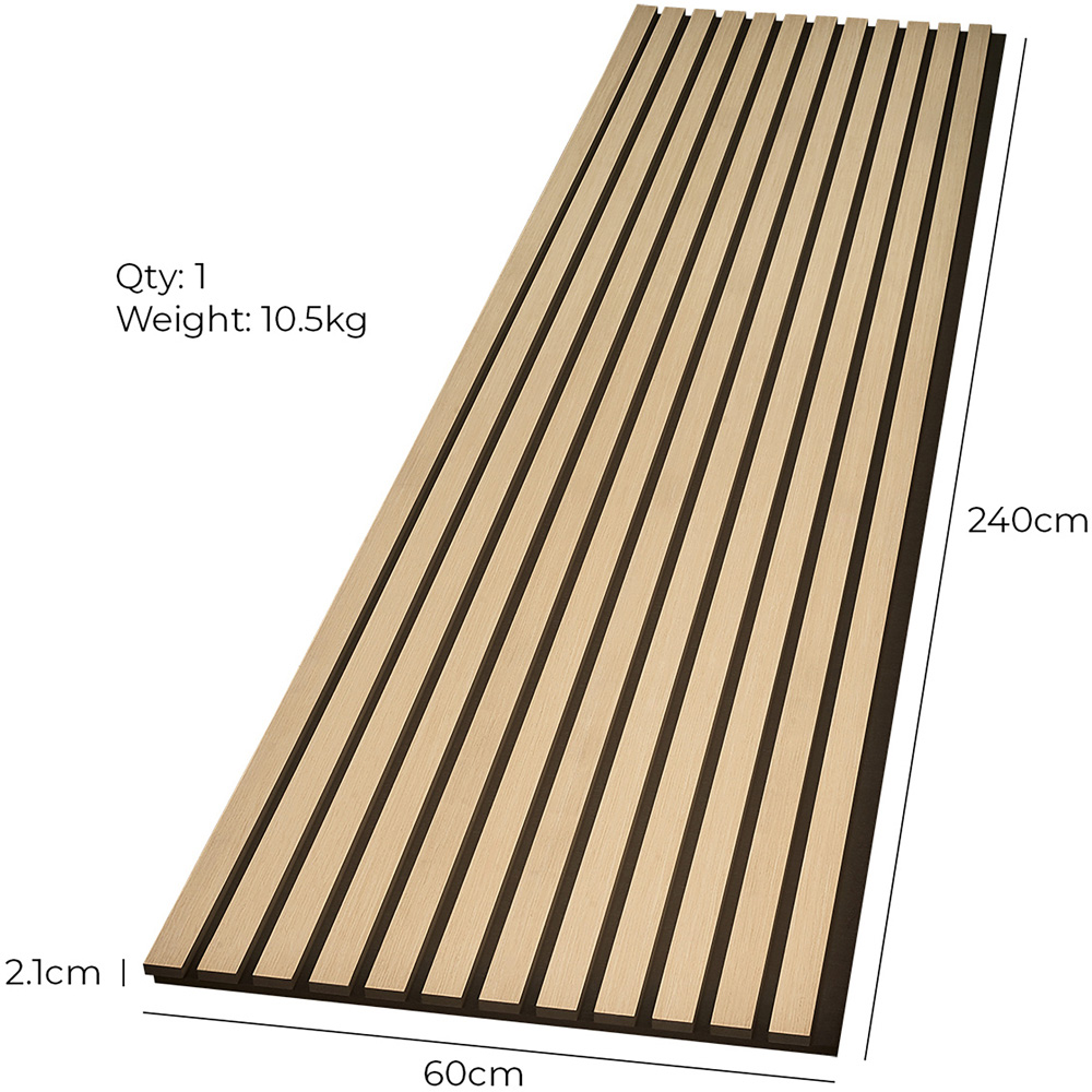 Fuse Acoustic Natural Oak Wooden Wall Panel 2.4 x 0.6m Image 9
