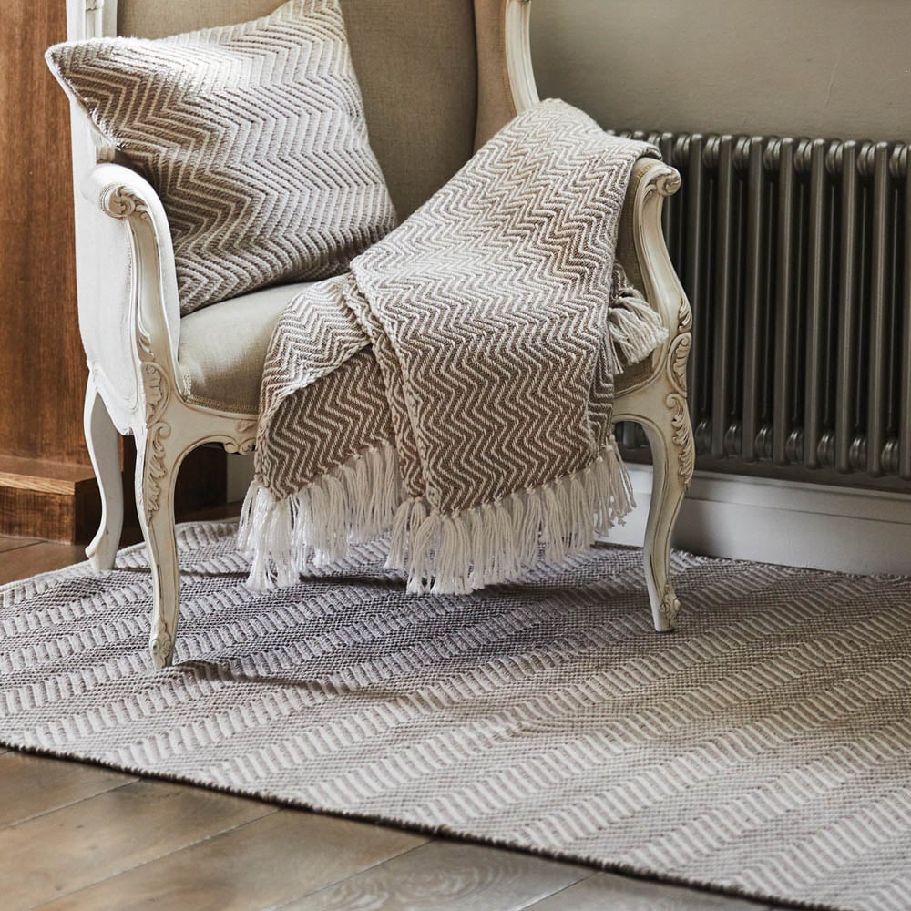 Hug Rug Natural Woven Herringbone Rug 160 x 230cm Image 2