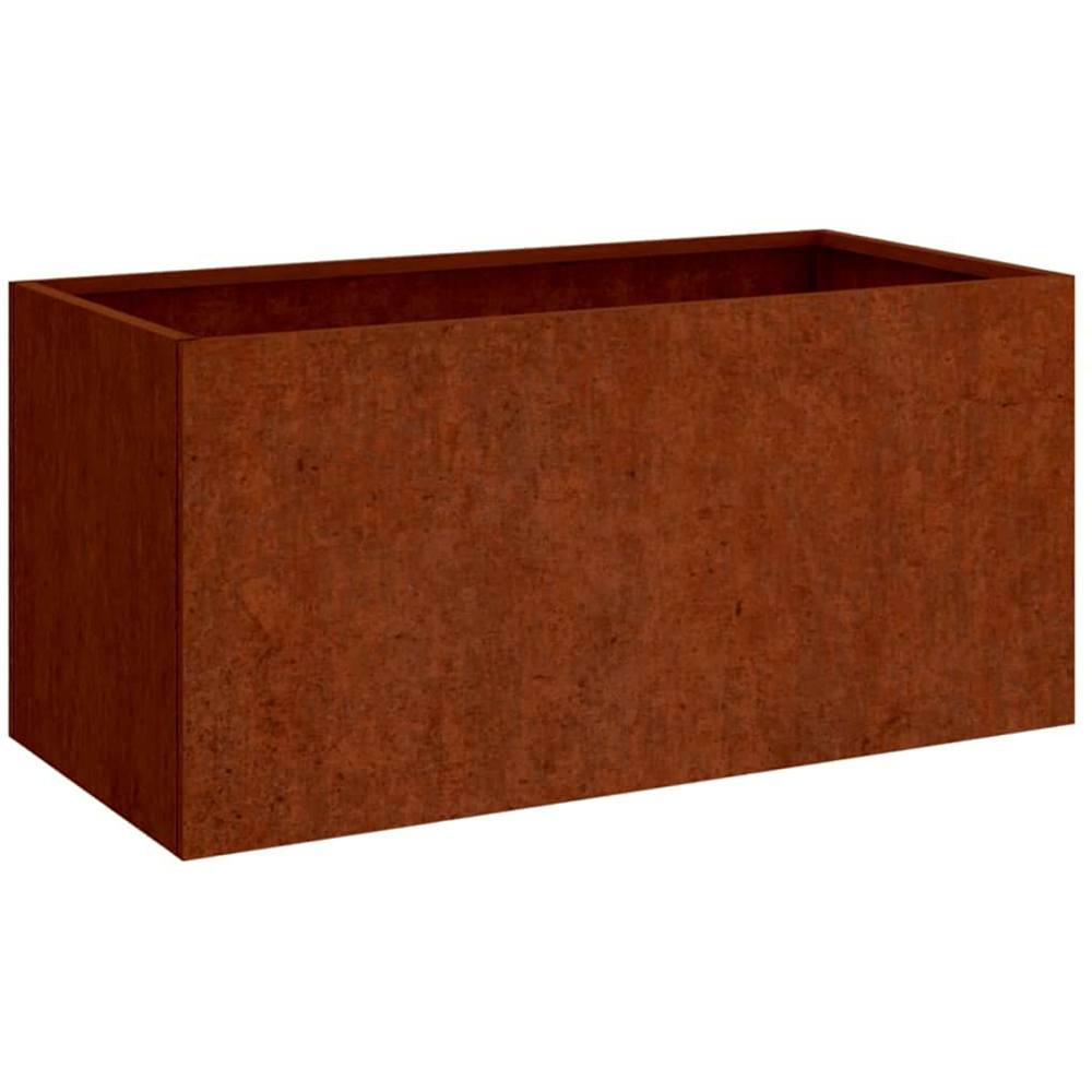 vidaXL Brown Corten Steel Garden Planter 39 x 40 x 62cm Image 1