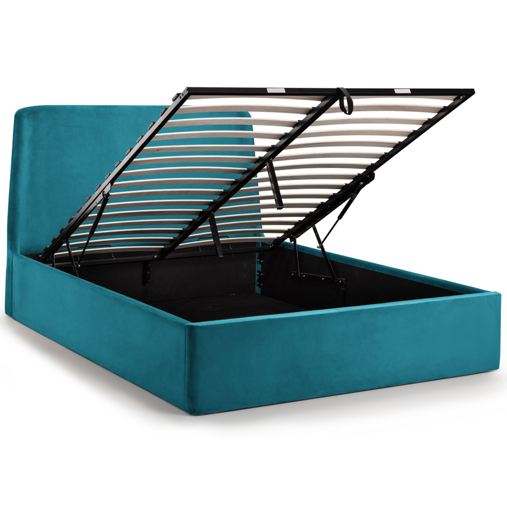 Julian Bowen Frida Double Teal Storage Ottoman Bed Image 4