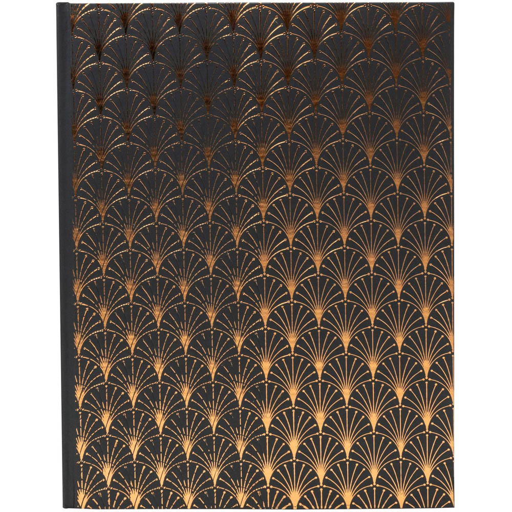 Exacompta Black Neo Deco Guest Book with Gold Edges 100 Pages Image 2
