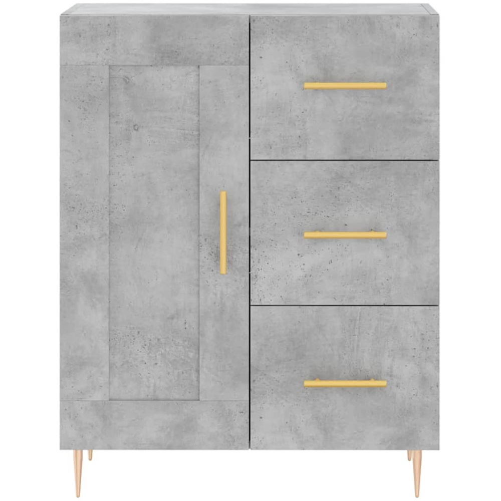 vidaXL 3 Door 3 Drawer Concrete Grey Highboard Image 8