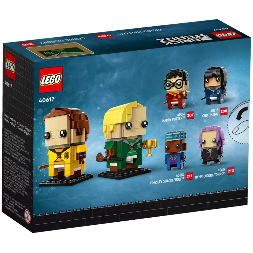 LEGO 40554 BrickHeadz Harry Potter Draco Malfoy and Cedric Diggory Building Toy Set Image 5