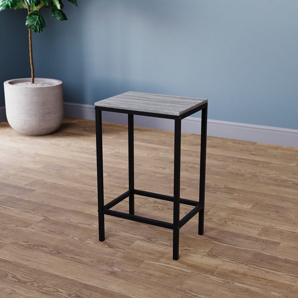 Vida Designs Roslyn 2 Seater Metal Frame Breakfast Table Set Grey Image 6