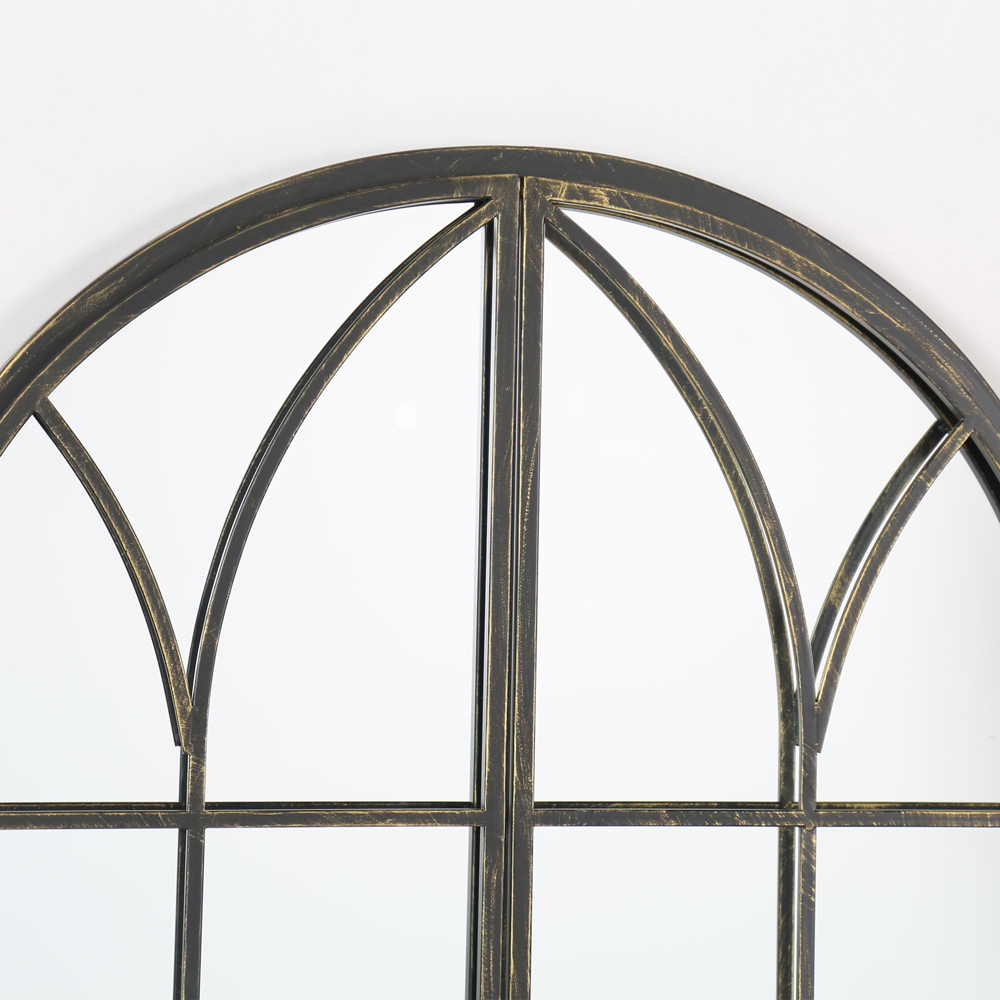 MirrorOutlet Summer View Metal Arched Opening Window Garden Mirror 160 x 85cm Image 4