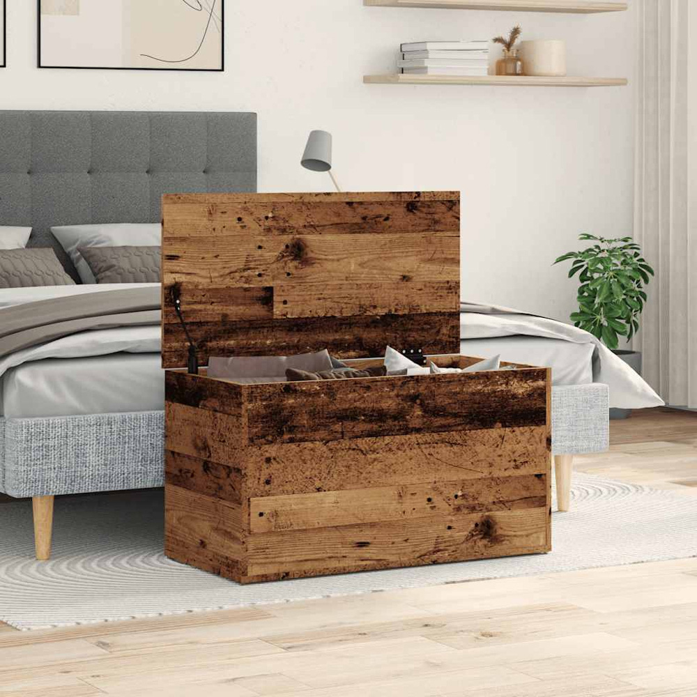 vidaXL Old Wood Storage Chest Image 9
