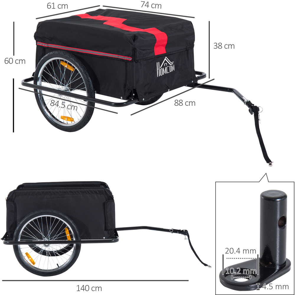 Outsunny 2 Wheel Bicycle Large Cargo Image 9