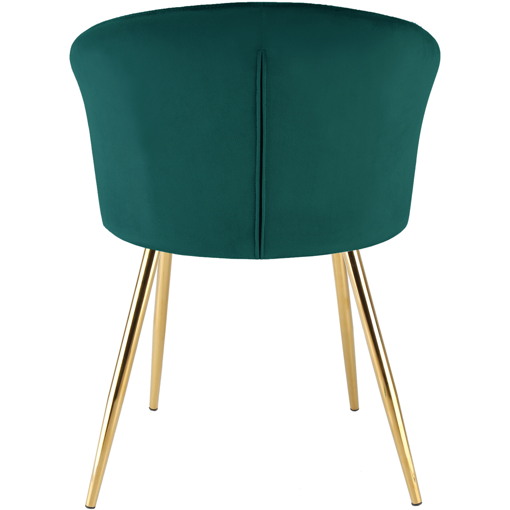 Ella Dining Accent Chair Velvet Upholstery - Green Image 6