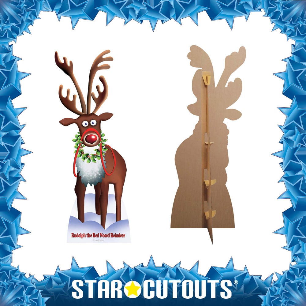 Star Cutouts Rudolph the Red Nosed Reindeer Cardboard Cutout 6ft Image 3