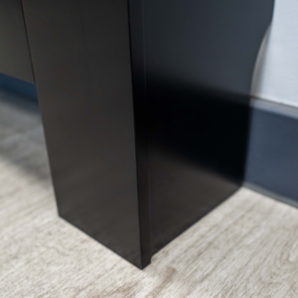 Jack Stonehouse Matt Black Horizontal Line Radiator Cover Large Image 5