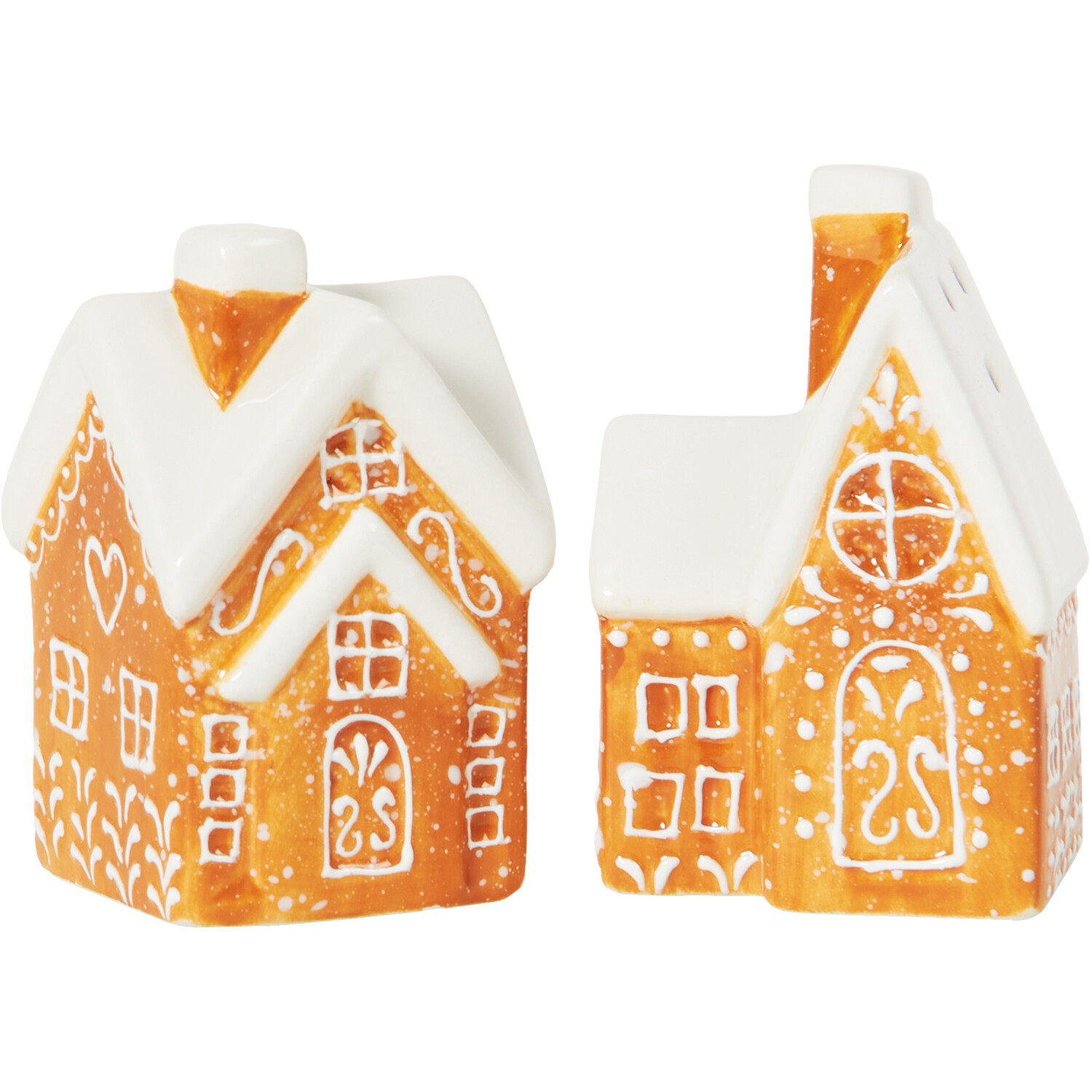 Gingerbread House Salt & Pepper Shakers - Brown Image 1
