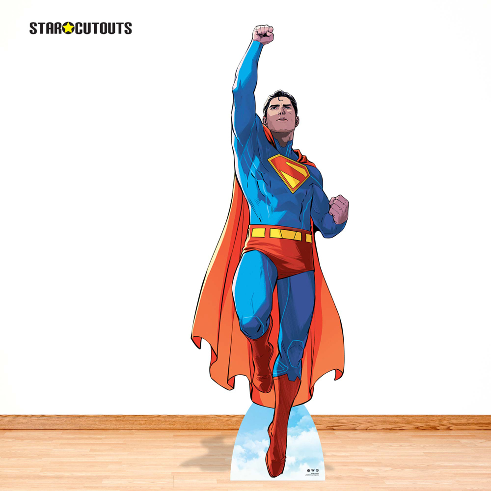 Star Cutouts Comic Style Superman Takes Flight Cardboard Cutout 7.6ft Image 2