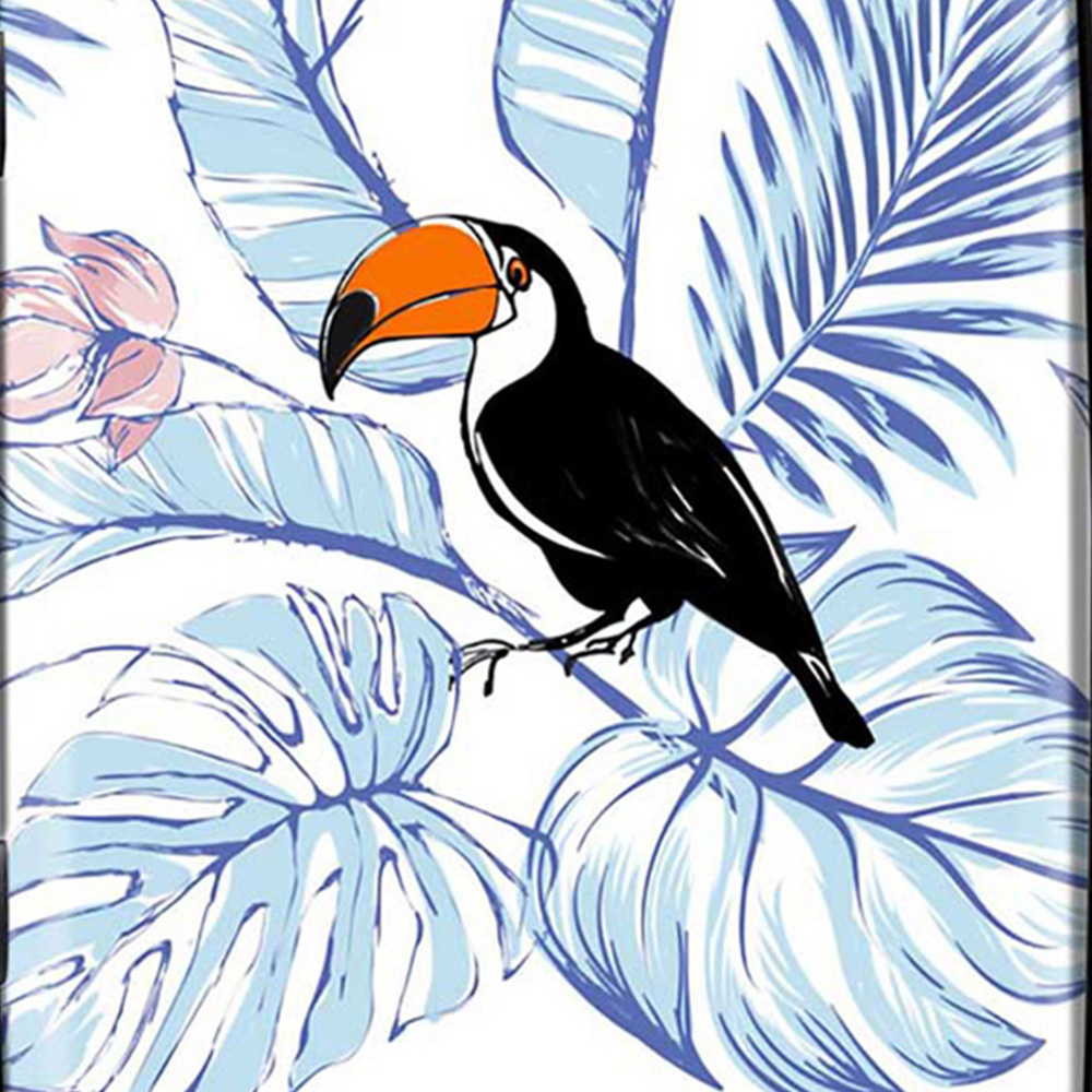 Warren Reed Designer Medium Tropical Toucan Suitcase Image 3