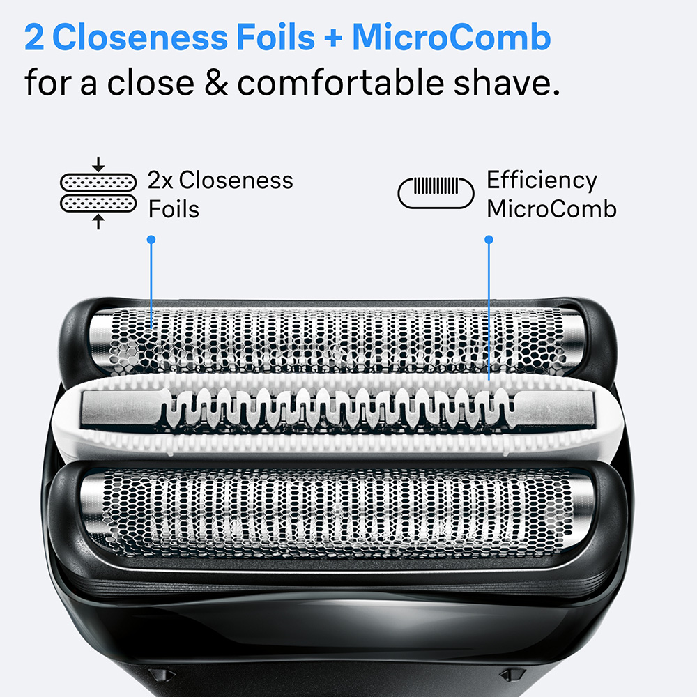 Braun Series 3+ 32B Black Electric Shaver Original Replacement Head Image 3