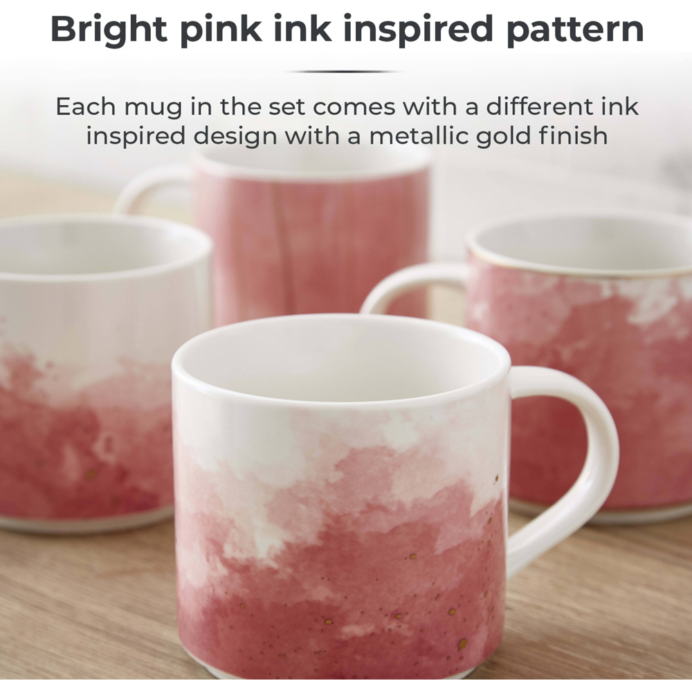Tower Pink Ink Mug Set of 4 Image 7