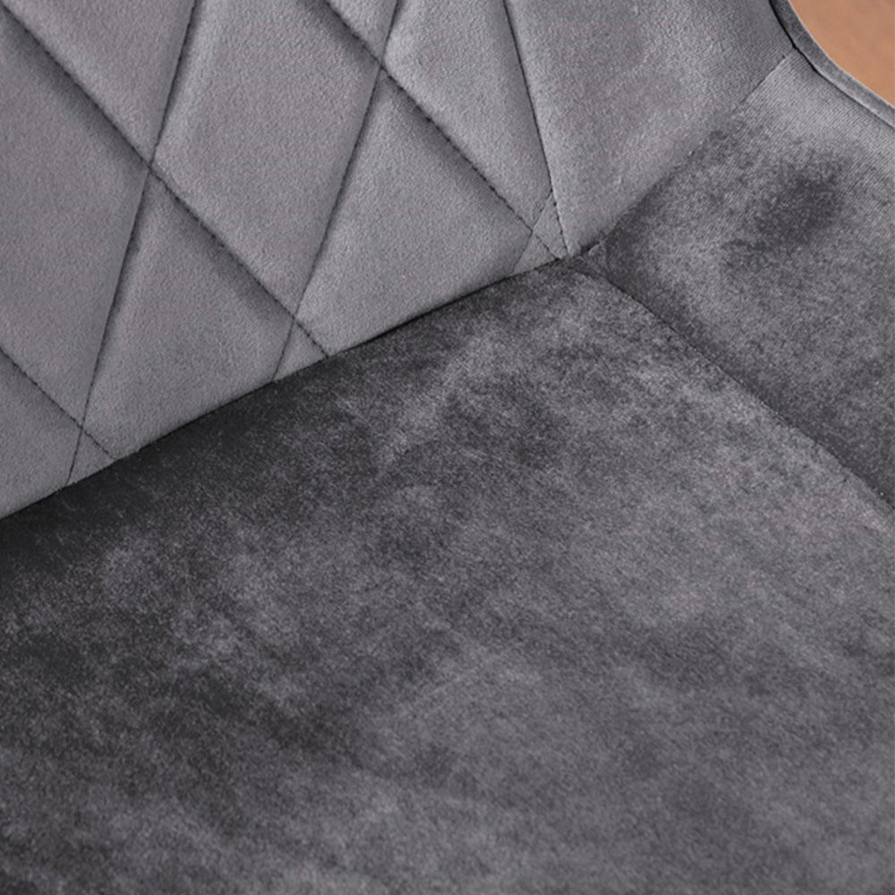 Furniturebox Lucia Cesano 6 Seater Dining Set Grey Gloss Grey and Chrome Image 8