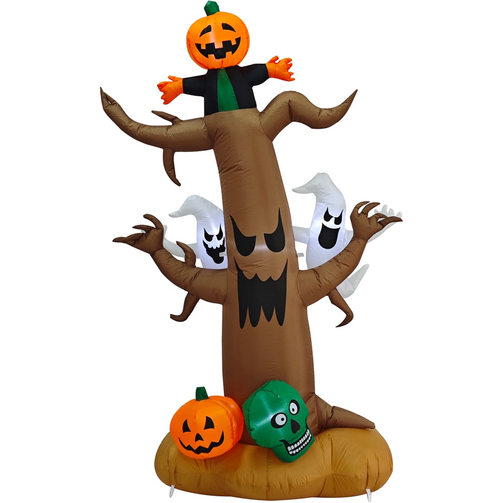 SO Halloween Inflatable Tree with Pumpkin and Ghost 7.9ft Image 1