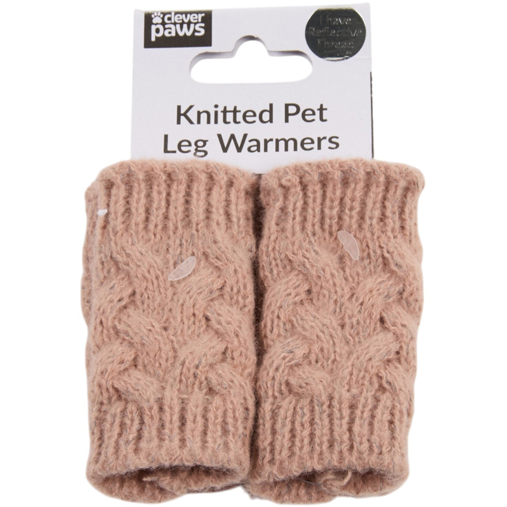 Pack of 4 Clever Paws Knitted Pet Leg Warmers Image 3