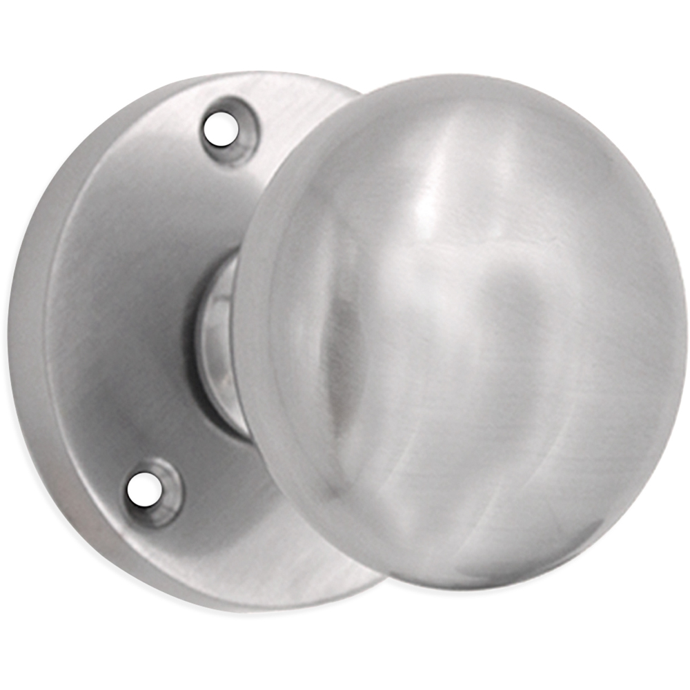 Spira Brass Satin Chrome Victorian Mortice Door Knob 2 Pack Image 3