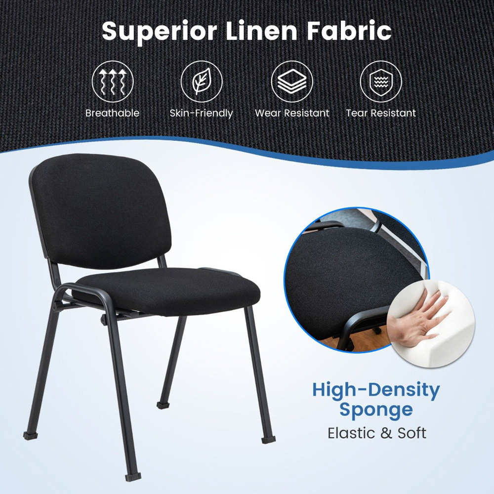 Costway Set of 2 Black Office Chair Image 4