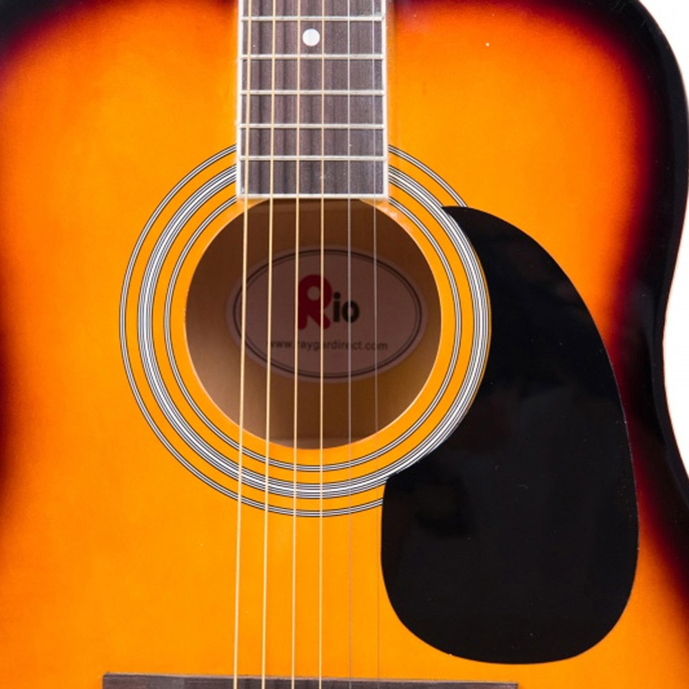 Rio 4/4 Size 41" Dreadnought Acoustic Guitar Package for Beginners - Sunburst Image 4