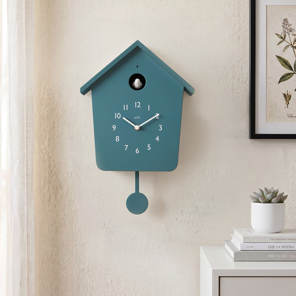Acctim Casper Lagoon Lighted Pendulum Cuckoo Wall Clock 34cm Image 2