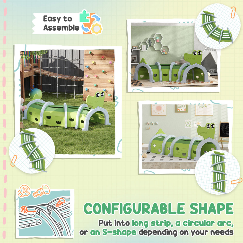 AIYAPLAY Kids Crocodile Play Tunnel Image 7