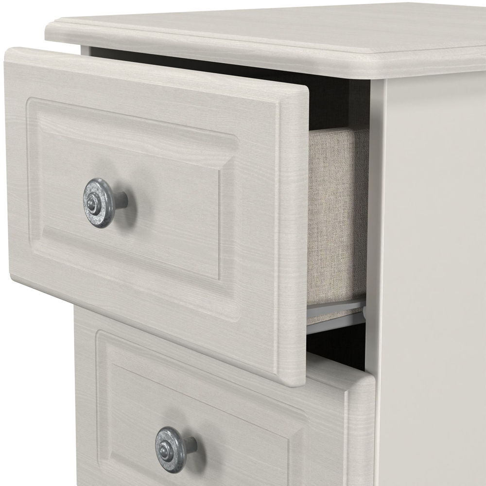 Crowndale Pembroke 2 Drawer Grey Ash Compact Bedside Cabinet Ready Assembled Image 6