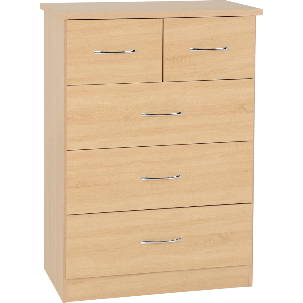 Seconique Nevada 3 Large 2 Small Drawer Sonoma Oak Effect Chest of Drawers Image 2