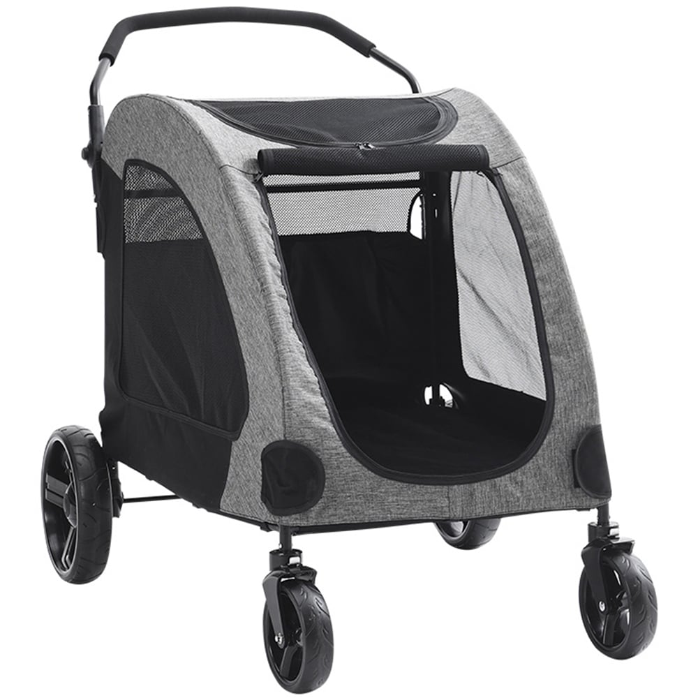 H&O Direct Collapsible Grey Pet Stroller Image 1
