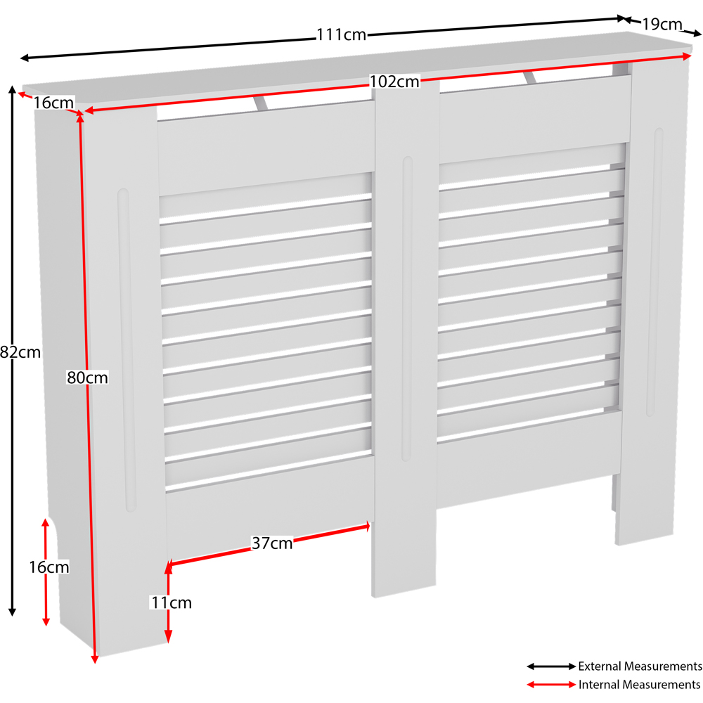 Vida Designs Milton White Radiator Cover Medium Image 6