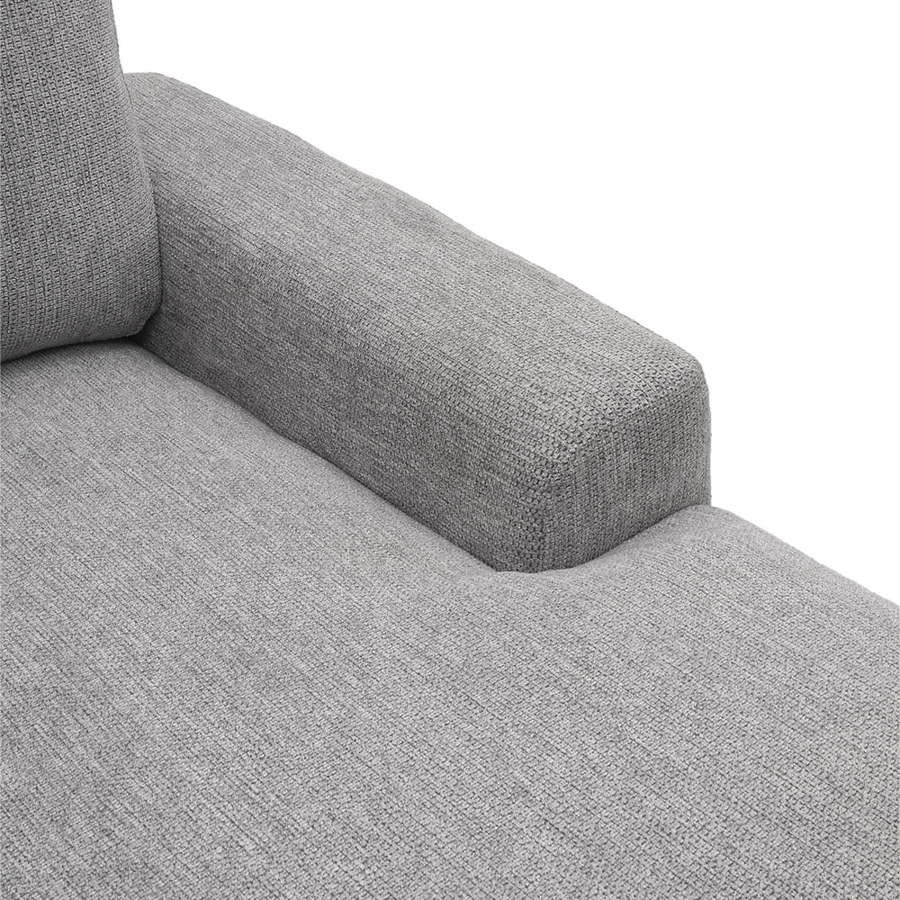Living and Home 3 Seater Grey L Shape Sleeper Sofa Image 3