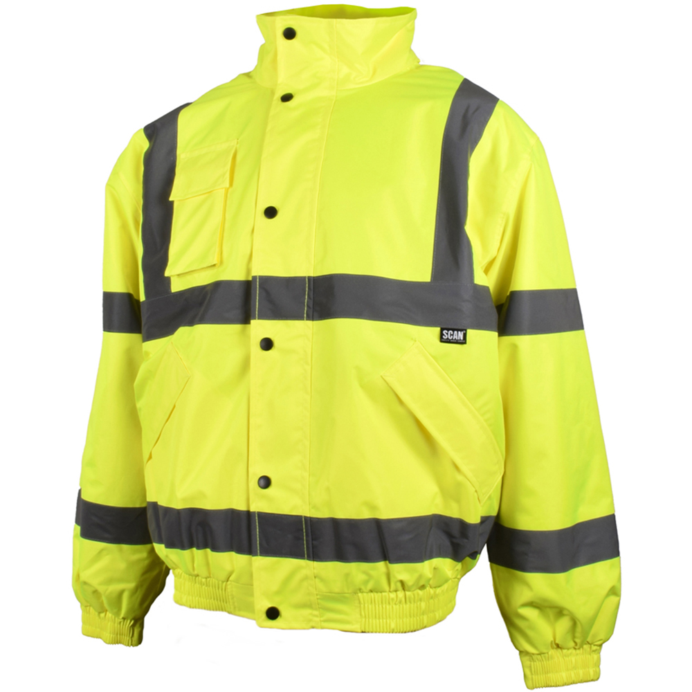 Scan Hi Visibility Bomber Jacket Medium Yellow Image 1