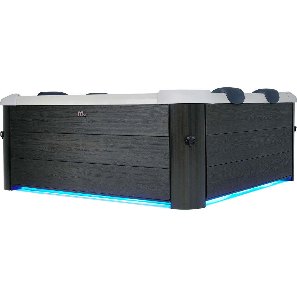 MSpa Oslo 6 Person Grey Rigid-Wall Hot Tub with Smart App Control and Remote-Controlled LED Image 4