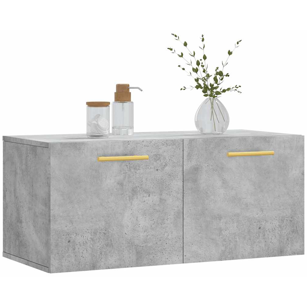 vidaXL 2 Door Concrete Grey Wall Cabinet Image 3