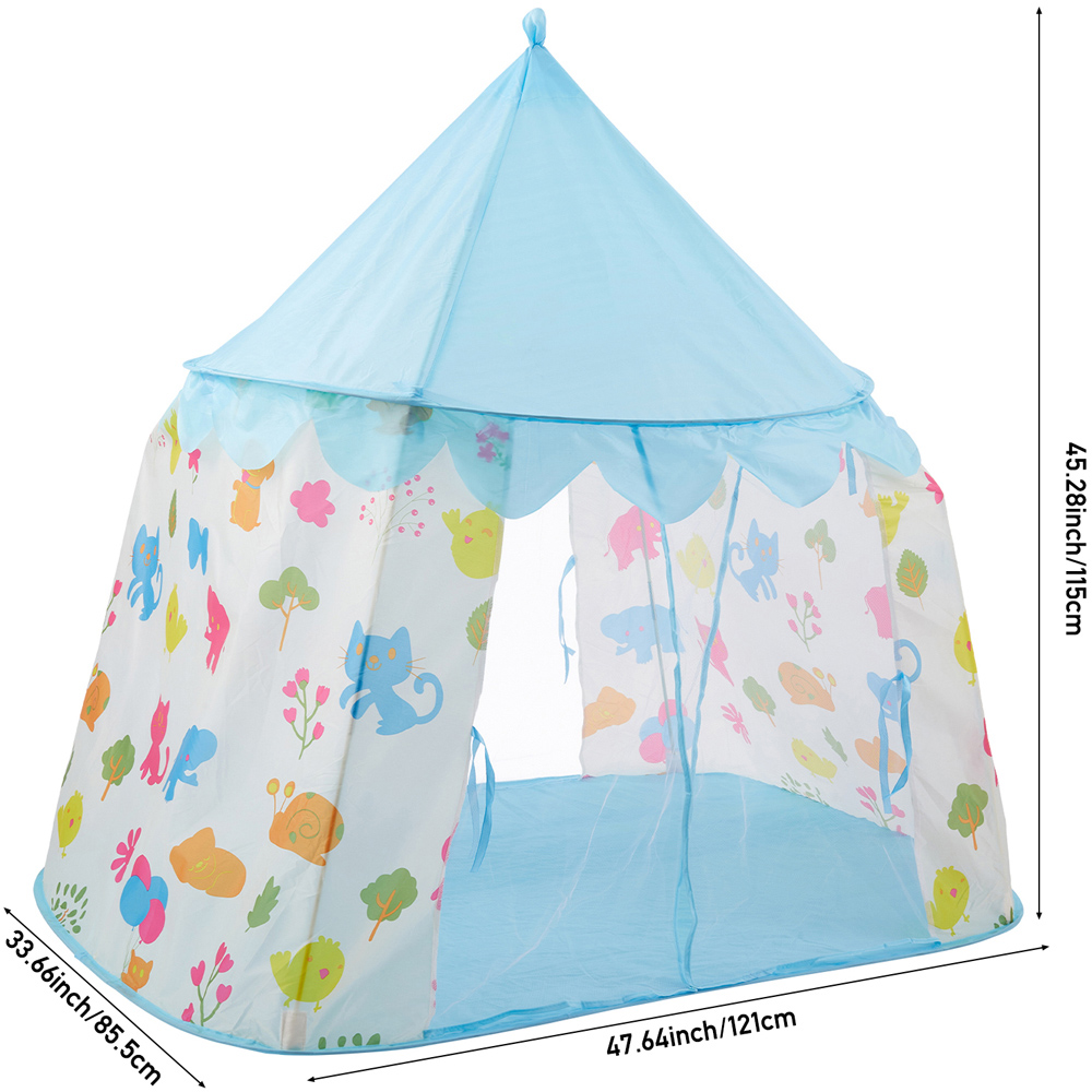 Tommy Toys Kids Blue Animal Themed Foldable Castle Play Tent Image 5