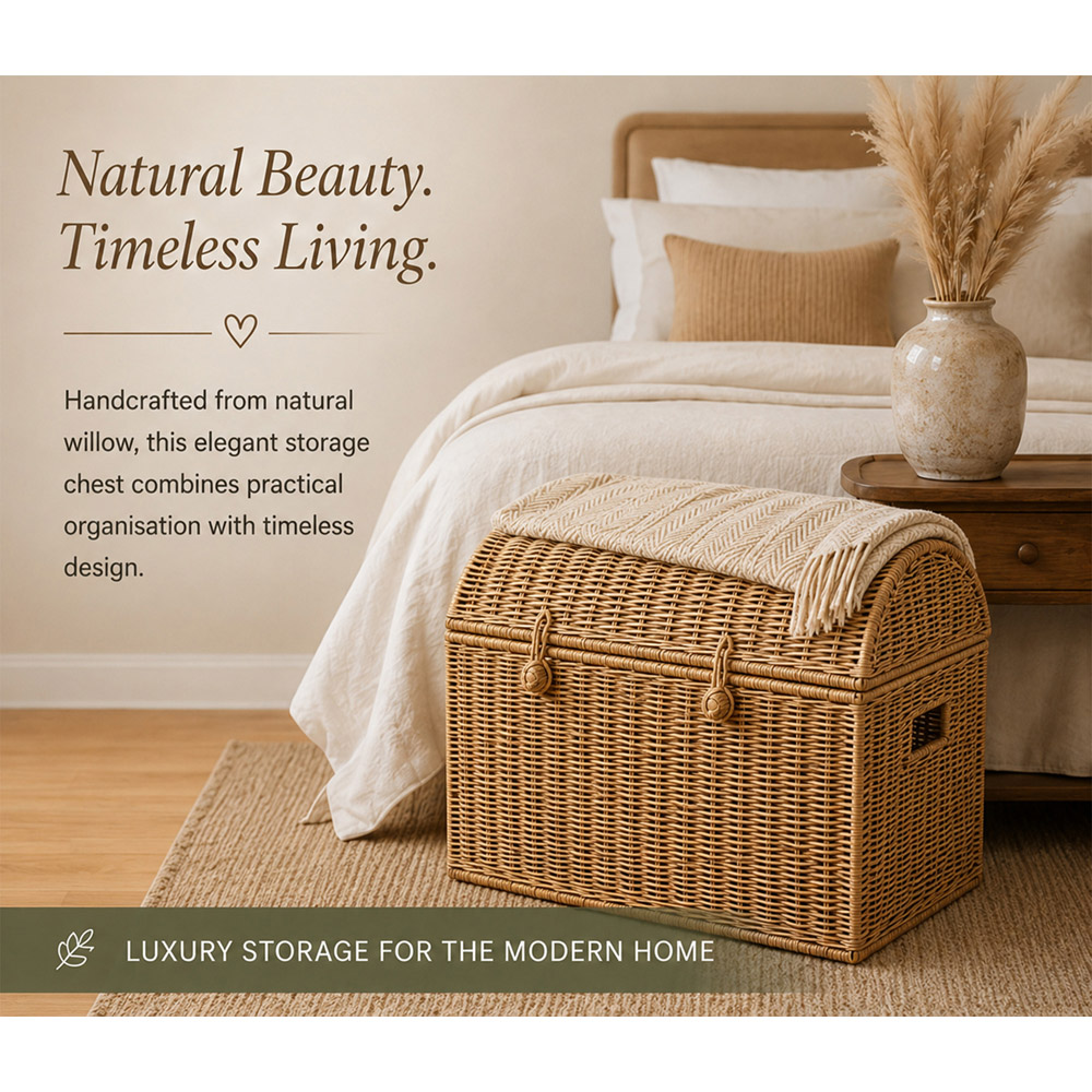 Home Republic Willow Rattan Woven Storage Chest Image 5