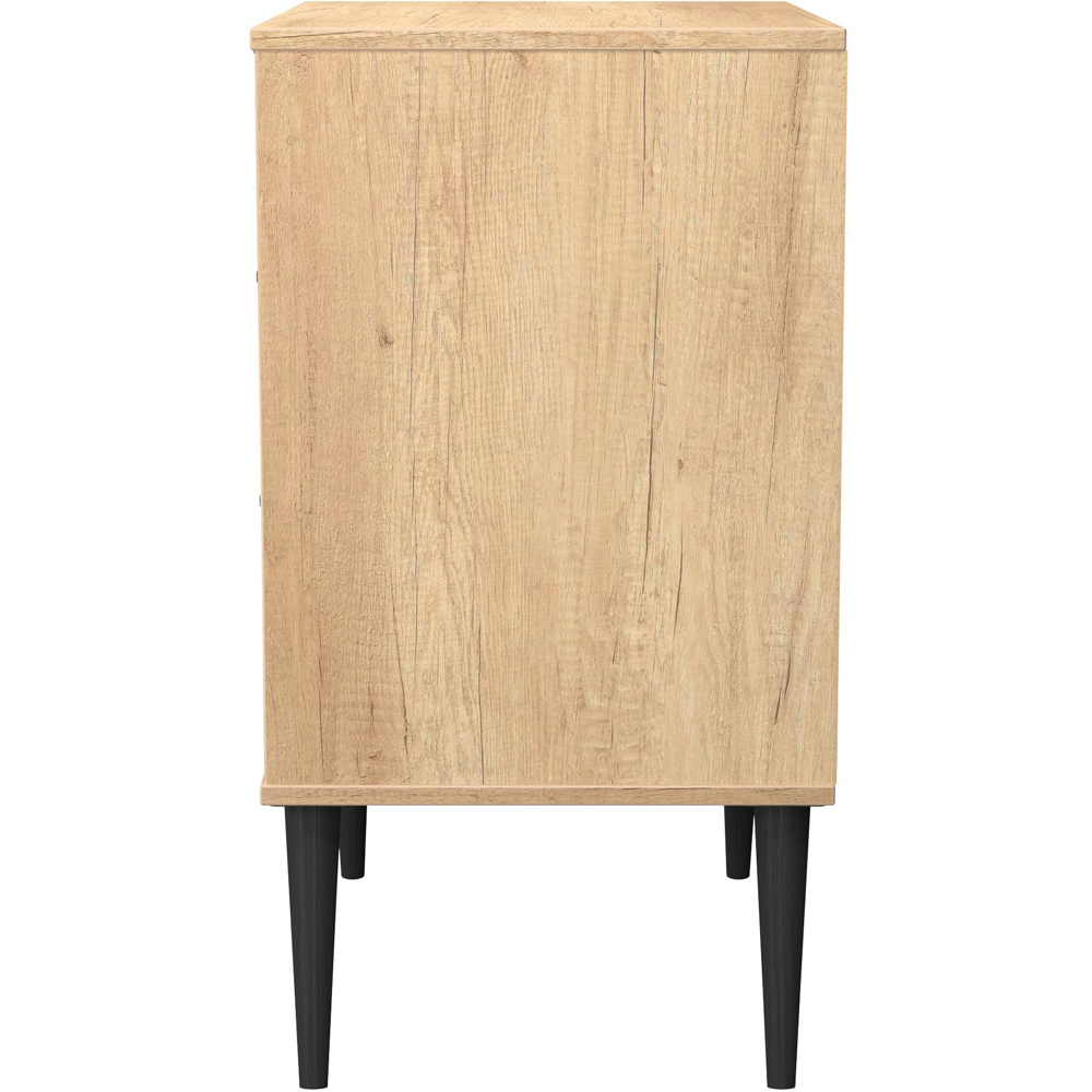 Crowndale Hong Kong 3 Drawer Nebraska Oak Midi Chest of Drawers Ready Assembled Image 4