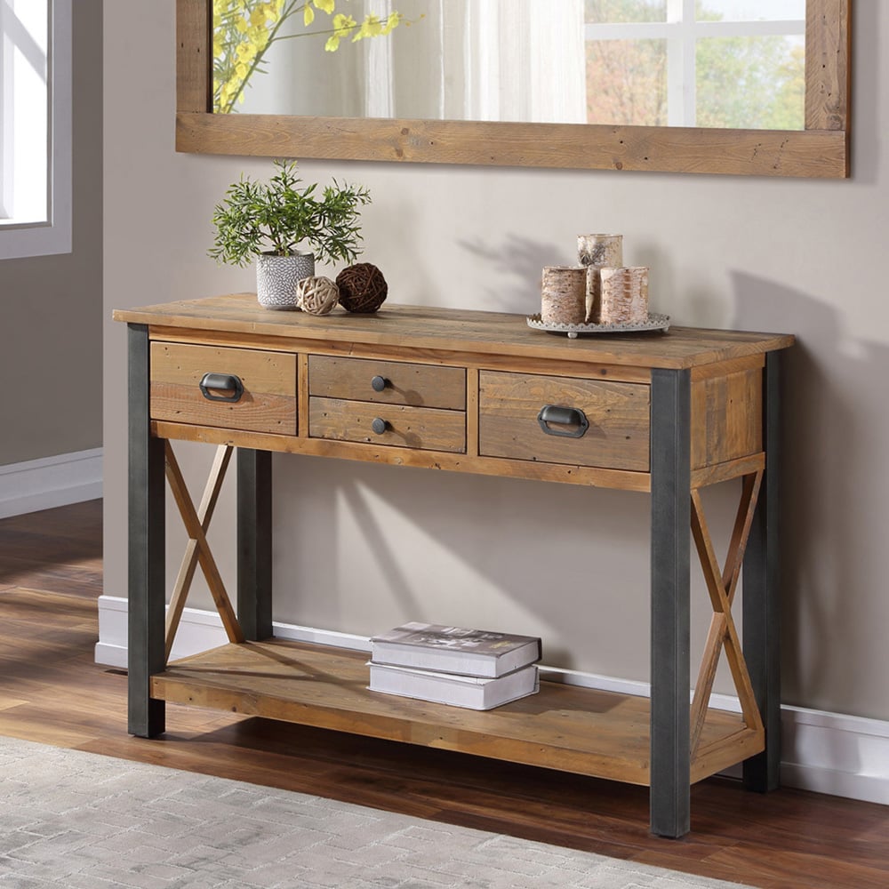 Baumhaus Urban Elegance 4 Drawer Console Table Image 2