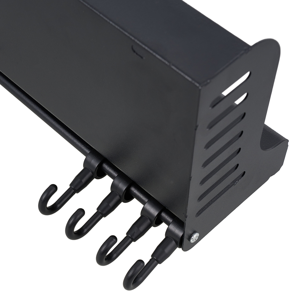 Living and Home Black Wall-Mounted Multi-functional Kitchen Utensil Storage Rack Image 4