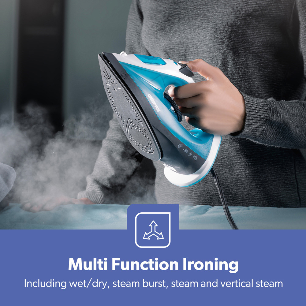 Geepas GSI7783UK-BL Blue Fast Heat Up Steam Iron 1800W Image 7