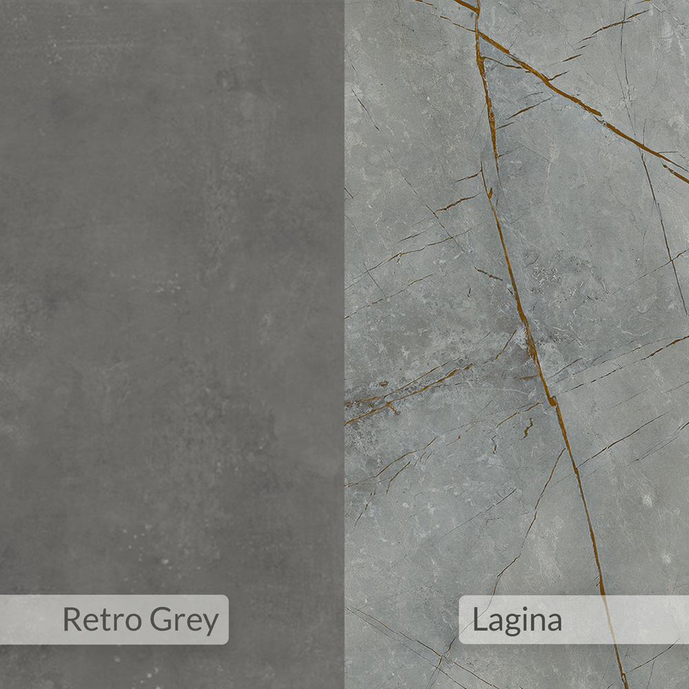 Decortie Eleva Single Shelf Retro Grey and Gold Marble Effect Modern Wall Mounted Coat Hanger Image 5